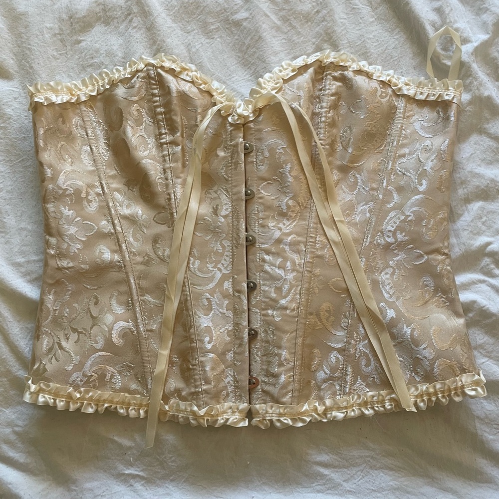 Elegant Cream Corset Top